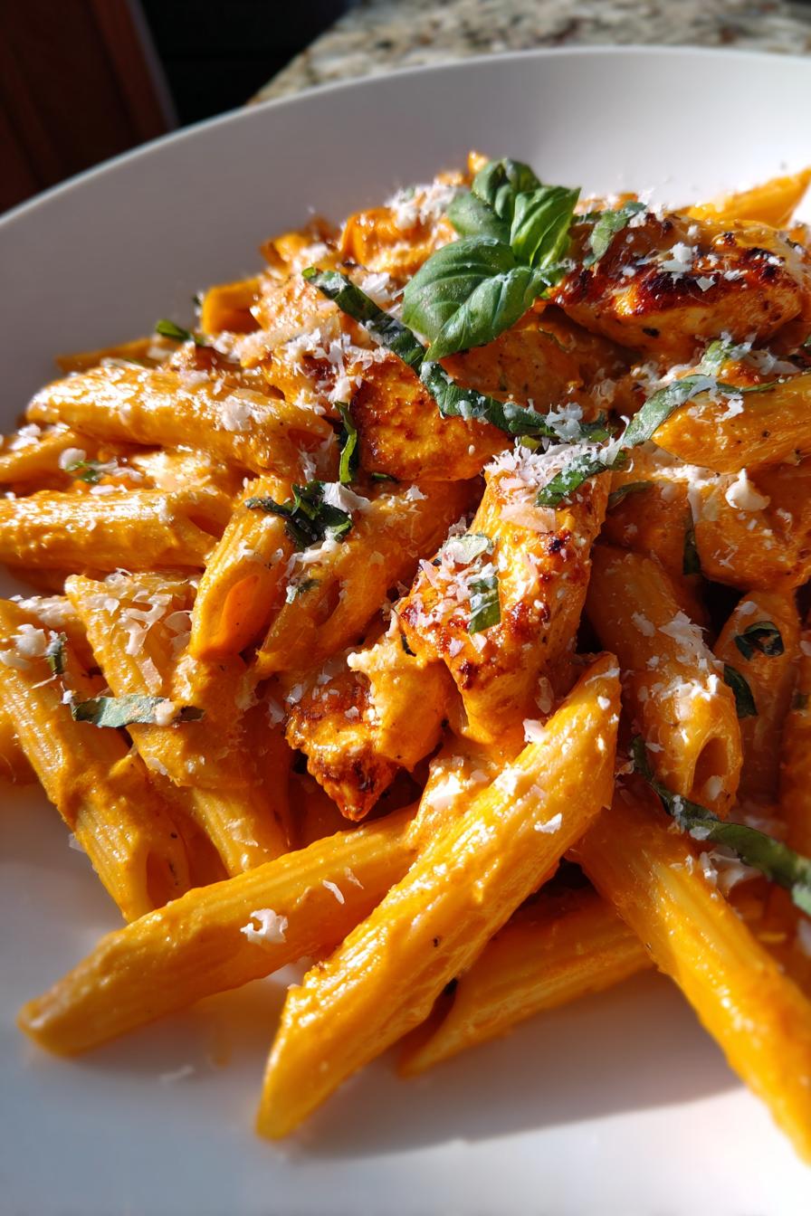 Perfect Creamy Penne alla Vodka with Chicken in 30 Minutes